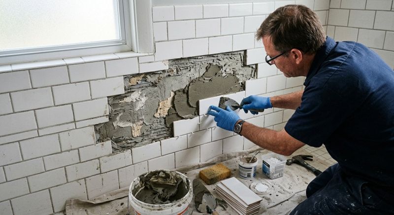Exterior Tile Wall Repair